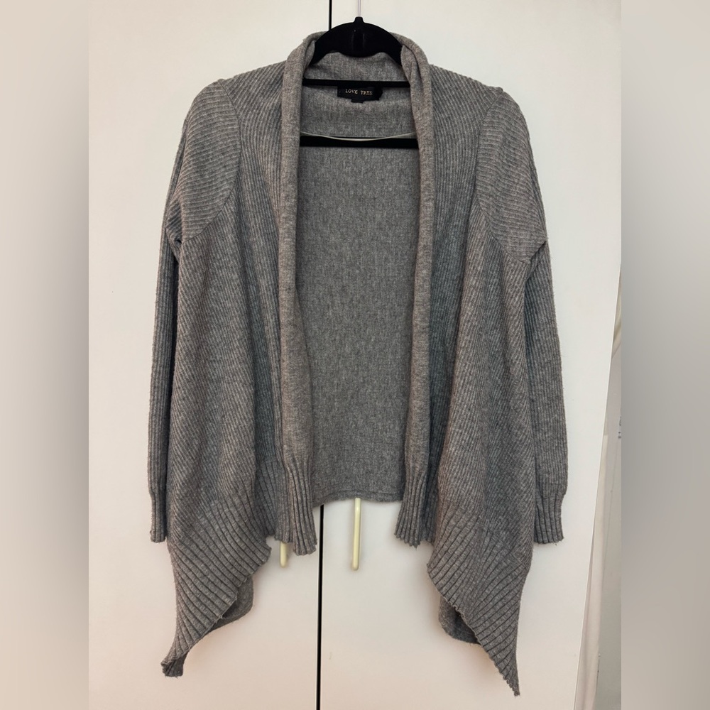 Love Tree Grey Cardigan Shrug Size Small